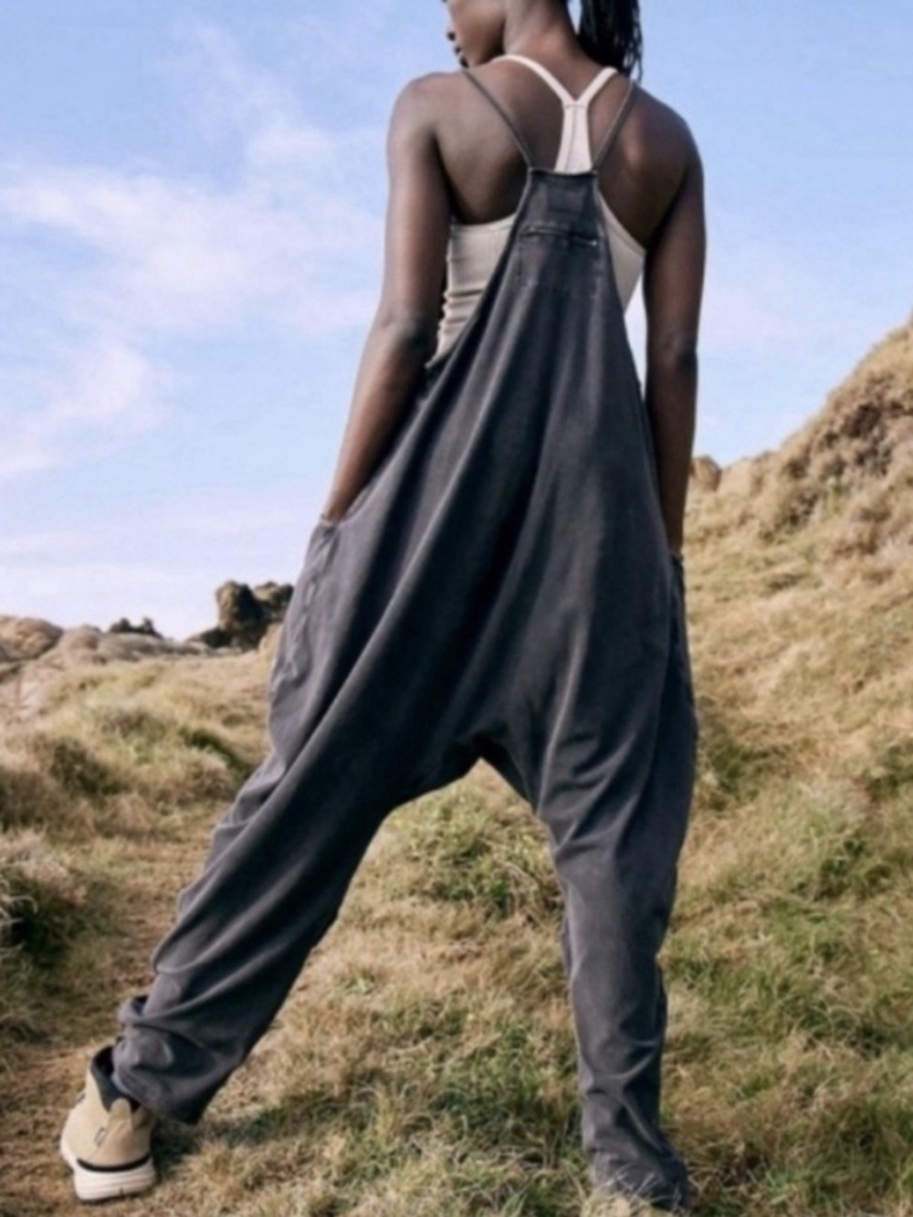 Free People Hot Shot Onesie Charcoal Heather Size Medium - Picture 6 of 10